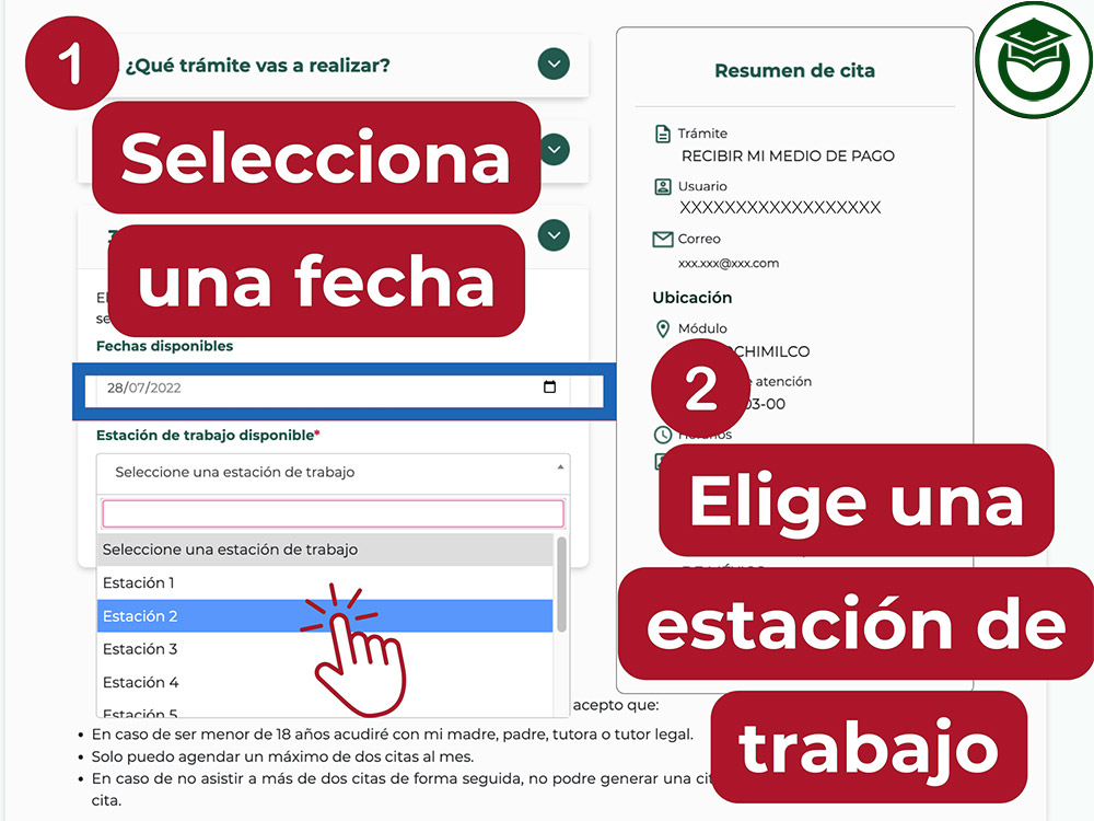 como puedo obtener citas en linea en el sitio web de benito juarez