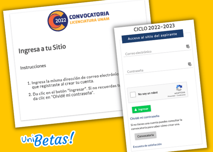 como puedo registrar mi examen de admision en la unam