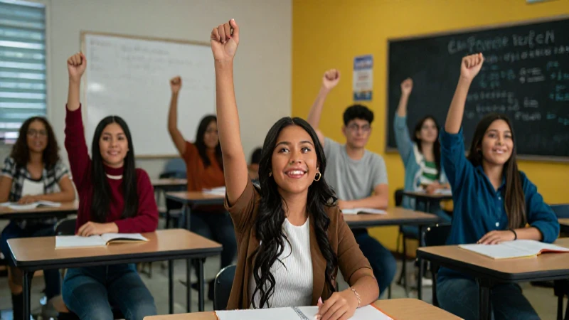 Estudiante mexicano celebra éxito en moderno aula