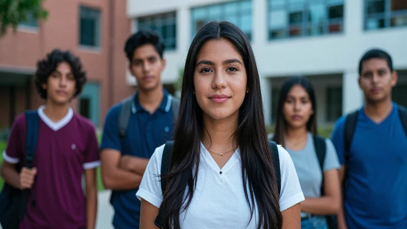 Retrato vibrante de estudiante mexicano exitoso