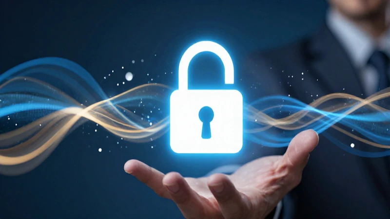 Mano firme, seguridad digital impactante y futurista