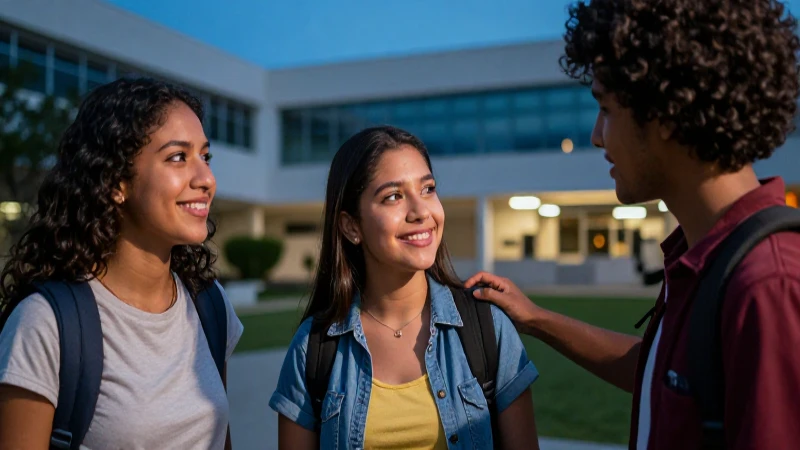 Estudiante mexicano esperanzado en universidad moderna