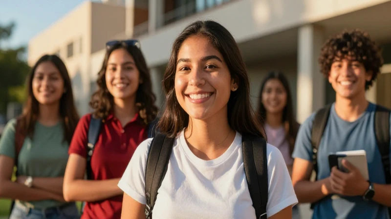 Cómo saber si mi hijo cobra beca universal por primera vez 69 Estudiante mexicana sonriente en entorno académico brillante