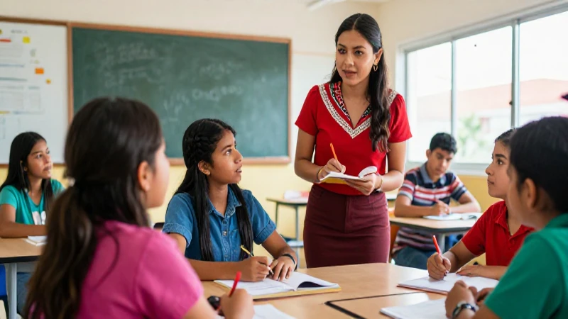 Estudiantes mexicanos aprendiendo con dinamismo