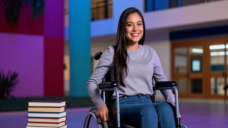 Estudiante mexicano sonríe con su apoyo