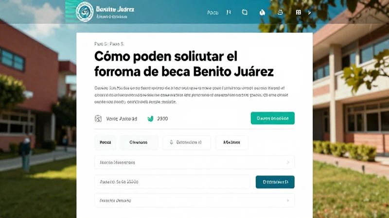 Revisa y envía la solicitud de beca Benito Juárez