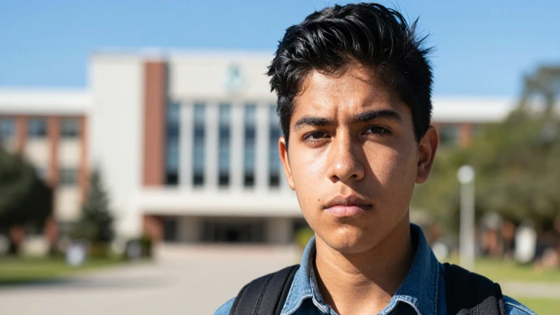 Joven estudiante mexicano enfocado en el progreso académico
