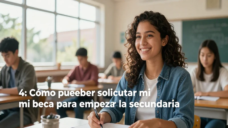 Presentar solicitud de beca para secundaria