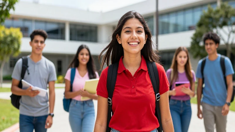 Estudiante mexicano sonriente logra éxito
