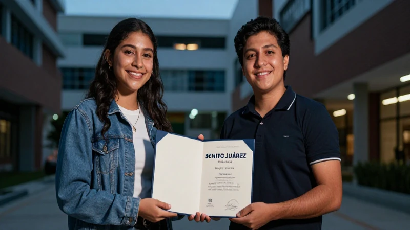 Becario moderno recibe beca Benito Juárez en campus