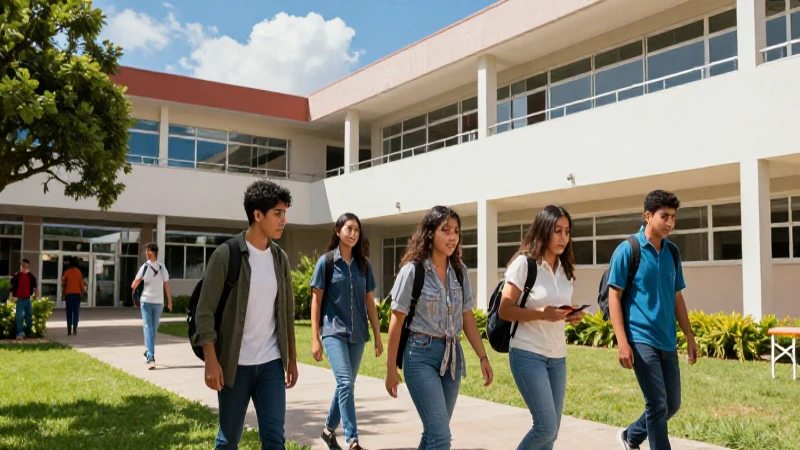 Estudiantes mexicanos diversos triunfan en campus moderno