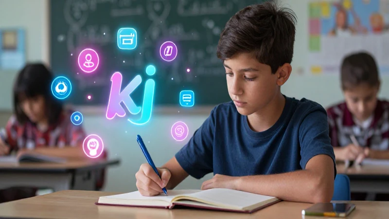 Estudiante enfocado en un entorno de aprendizaje moderno