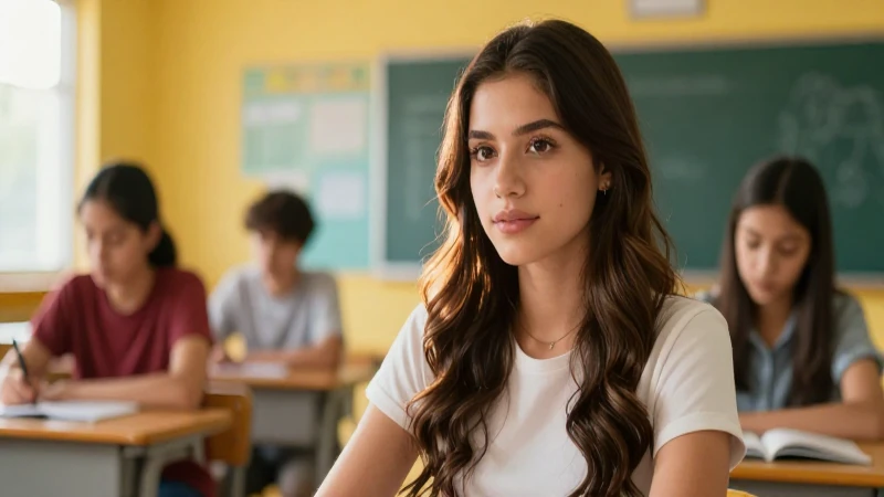 Joven mexicana hermosa con iluminación cinemática