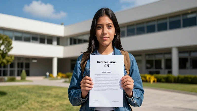 Estudiante mexicano verifica su beca IFE