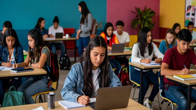 Estudiantes mexicanos dinámicos en el campus