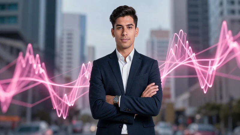 Joven mexicano profesional, flujo financiero vibrante