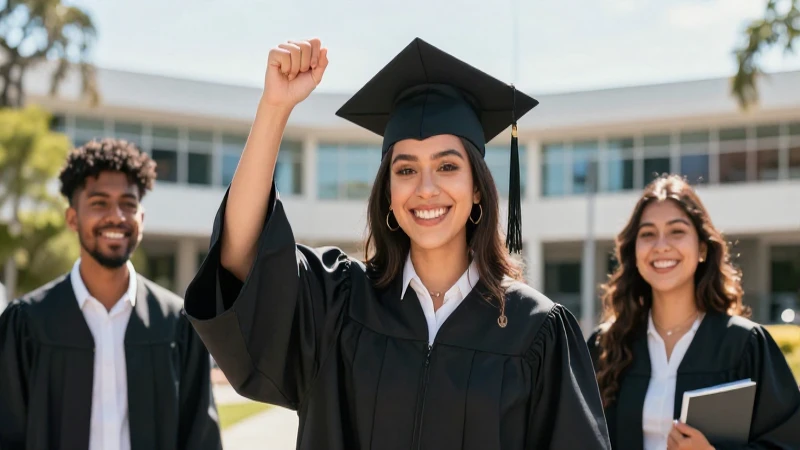 Estudiantes mexicanos celebrando su exitosa graduación