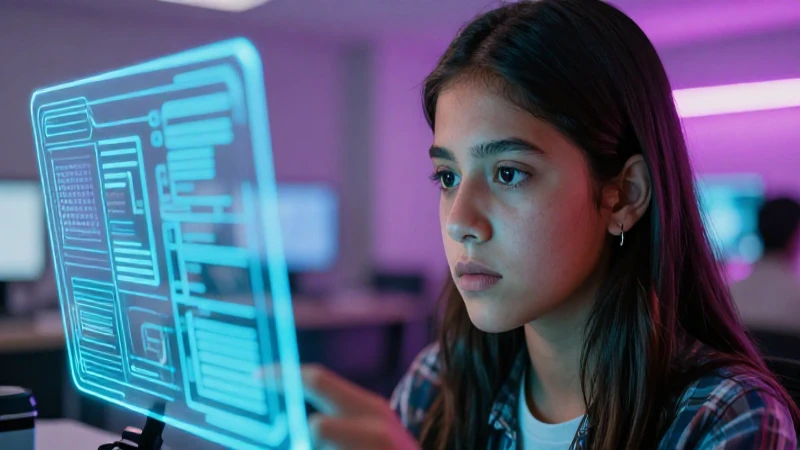 Joven estudiante mexicano enfocado en la tecnología