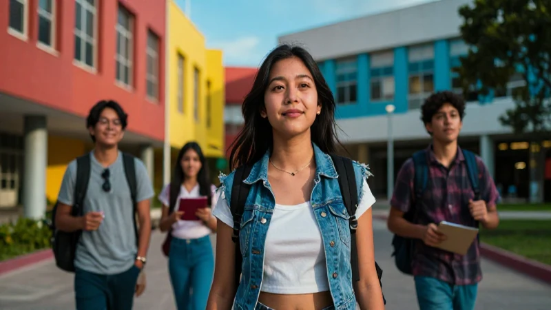 Joven mexicano estudia con éxito en campus moderno