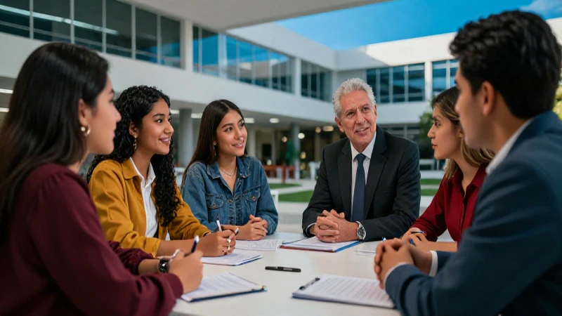 Estudiantes mexicanos discuten con profesor en campus académico