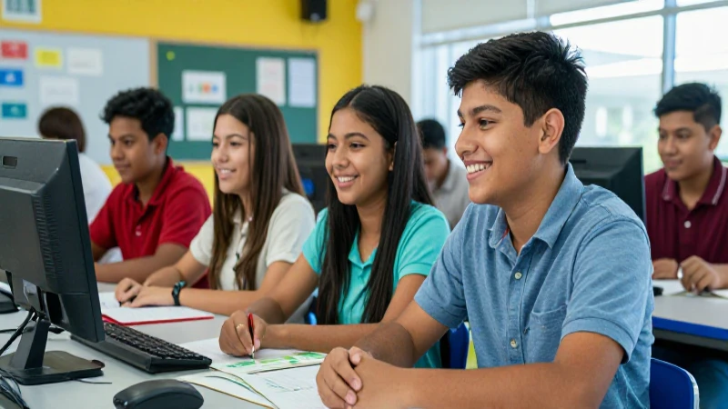 Estudiante mexicano moderno con oportunidad educativa