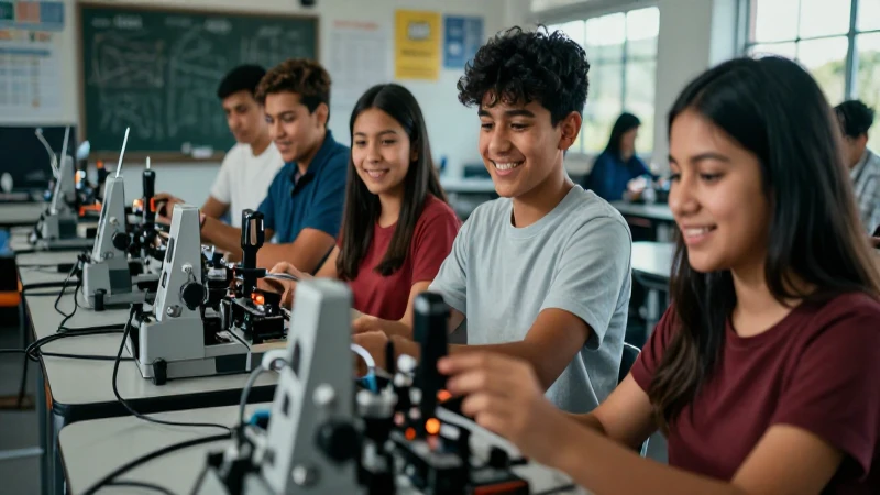 Mexican estudiantes aprenden tecnología con éxito