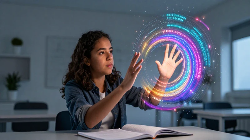 Estudiante mexicano estudia letras con partículas vibrantes