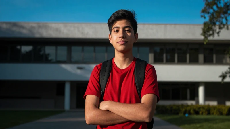 Retrato impactante de estudiante universitario mexicano