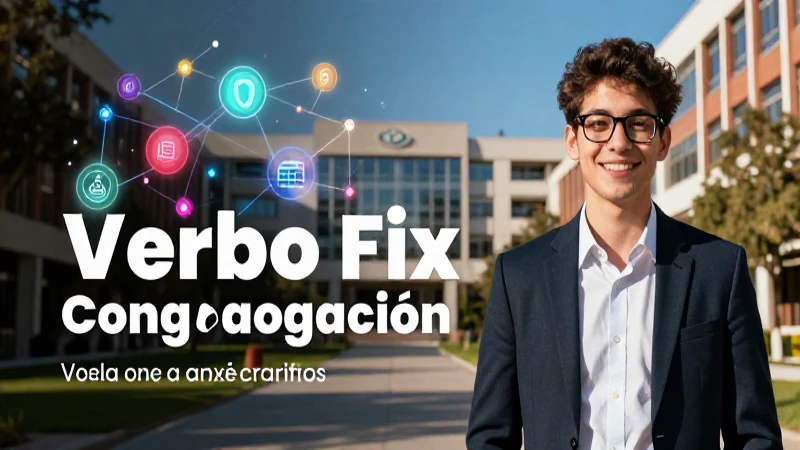Conjugación, campus moderno y diseño vibrante