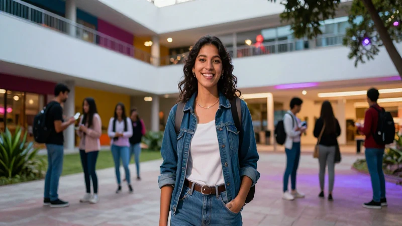Vida estudiantil vibrante en la universidad