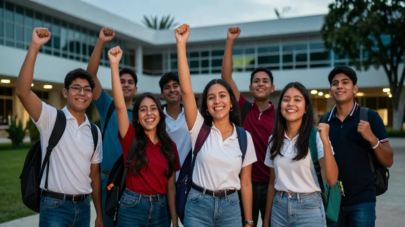Cuáles son las becas disponibles para los chavos que inspiran 39 Estudiantes mexicanos felices celebran su éxito en el campus