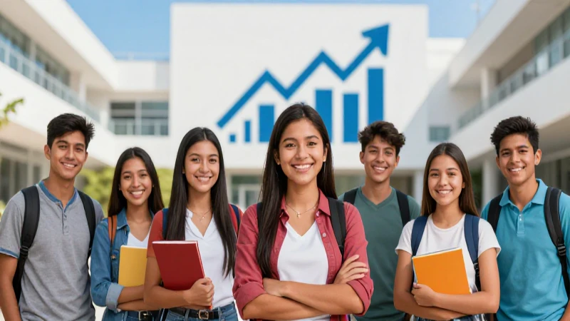 Estudiantes mexicanos: éxito educativo vibrante