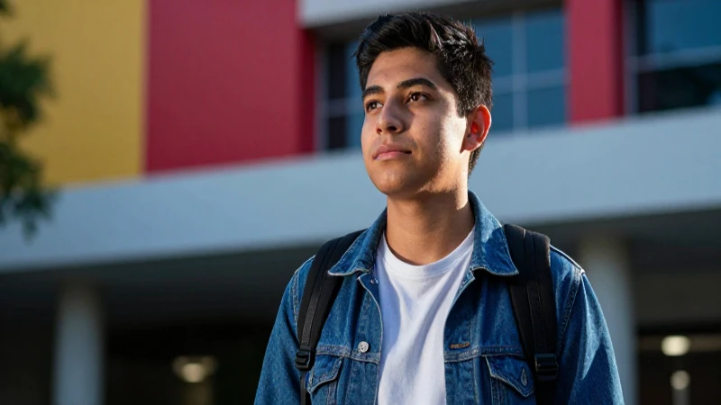 Estudiante mexicano moderno, estilo dramático