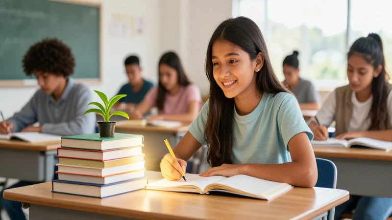Estudiante mexicano estudia con alegría y éxito