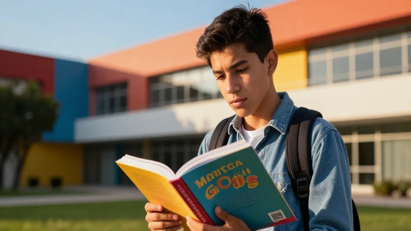 Joven estudiante mexicano concentrado en su estudio