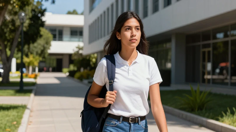 Joven estudiante mexicano en la universidad