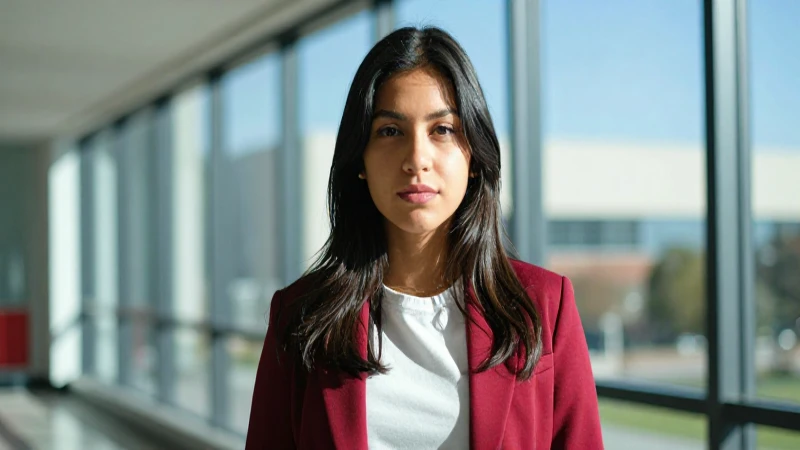 Estudiante mexicano en ambiente académico vibrante