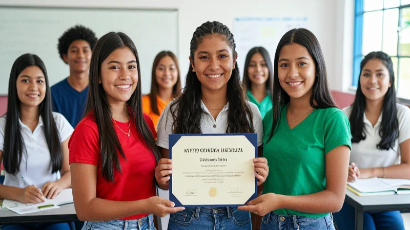 Estudiantes mexicanos celebran el éxito educativo