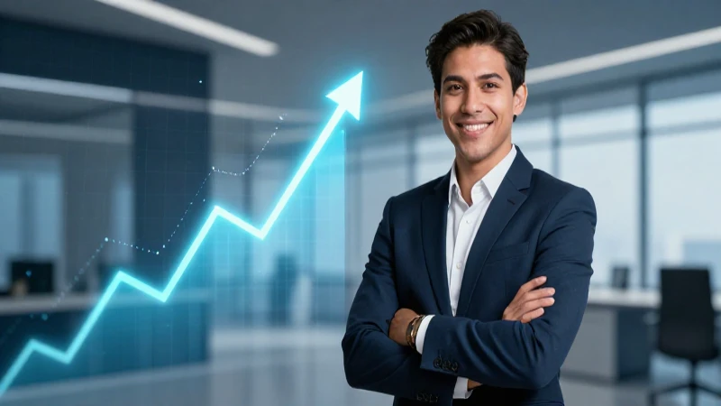 Joven mexicano profesional con fondo corporativo brillante
