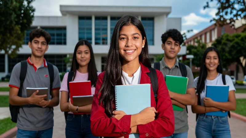 Estudiante mexicano: oportunidad y campus universitario moderno