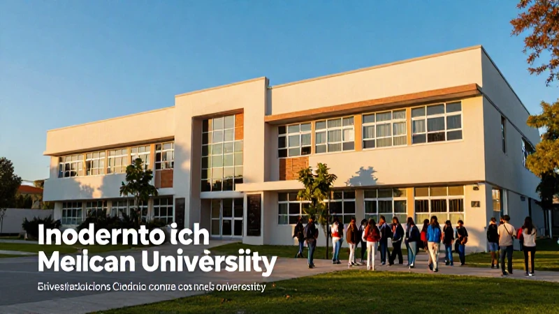 Campus moderno, estudiantes diversos, calidad educativa