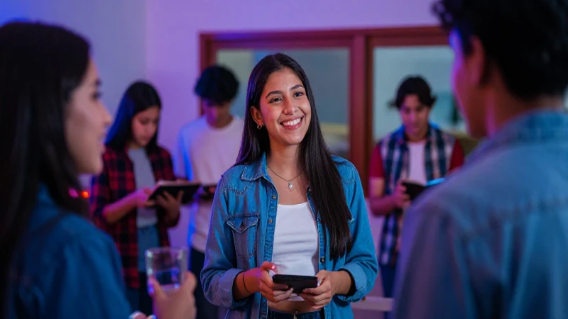 Joven mexicano exitoso en campus moderno