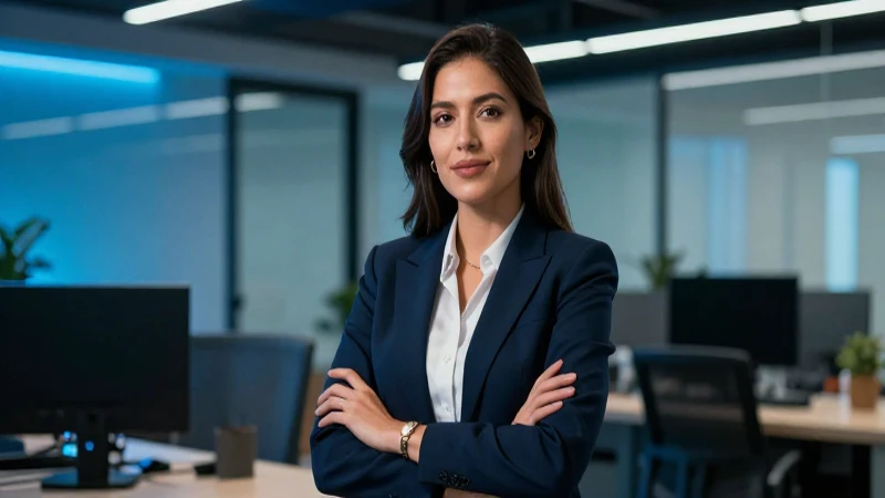 Éxito profesional mexicano en entorno corporativo moderno