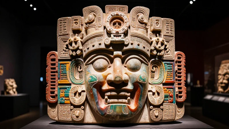 Imagen azteca de alta resolución en museo