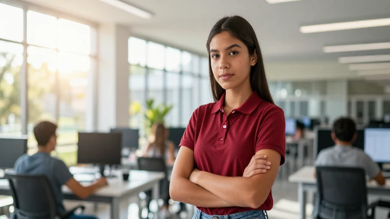 Joven mexicano confiado en entorno digital moderno