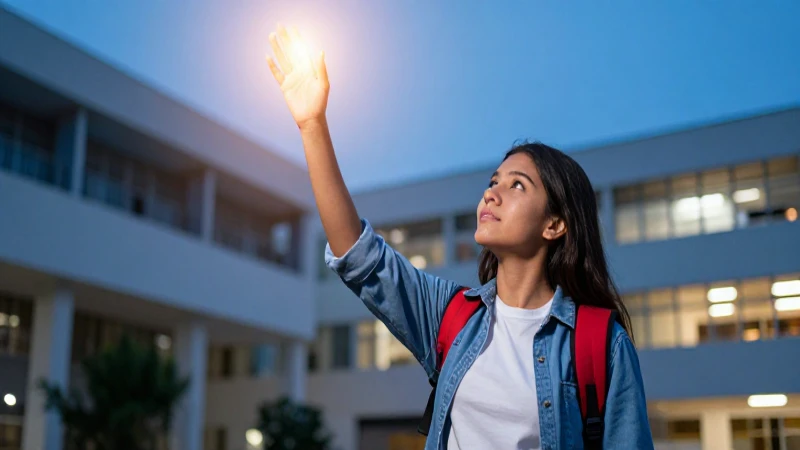 Joven mexicano busca éxito en campus iluminado