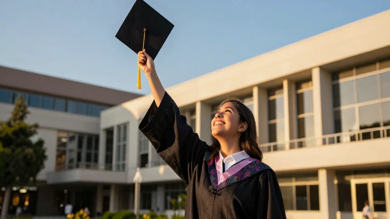 Joven mexicano celebra triunfo universitario