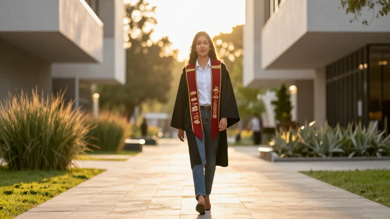 Estudiante universitario mexicano con beca Benito Juárez en campus