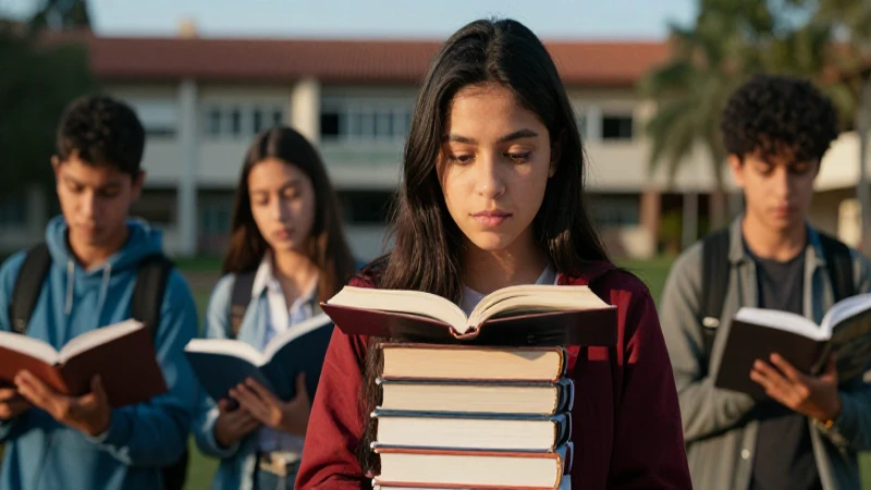 Joven mexicano estudiando en el vibrante campus