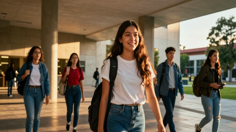 Estudiante mexicano UNAM con iluminación cinematográfica